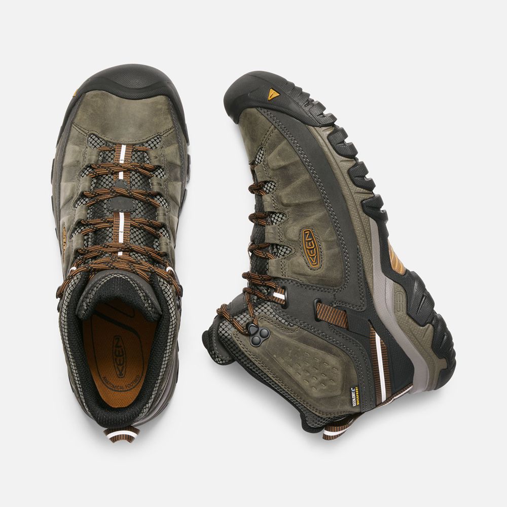 Keen Outdoor Bot Erkek Zeytin Yeşili/Siyah - Targhee Iii Waterproof Mid Wide - Türkiye ILDX80635